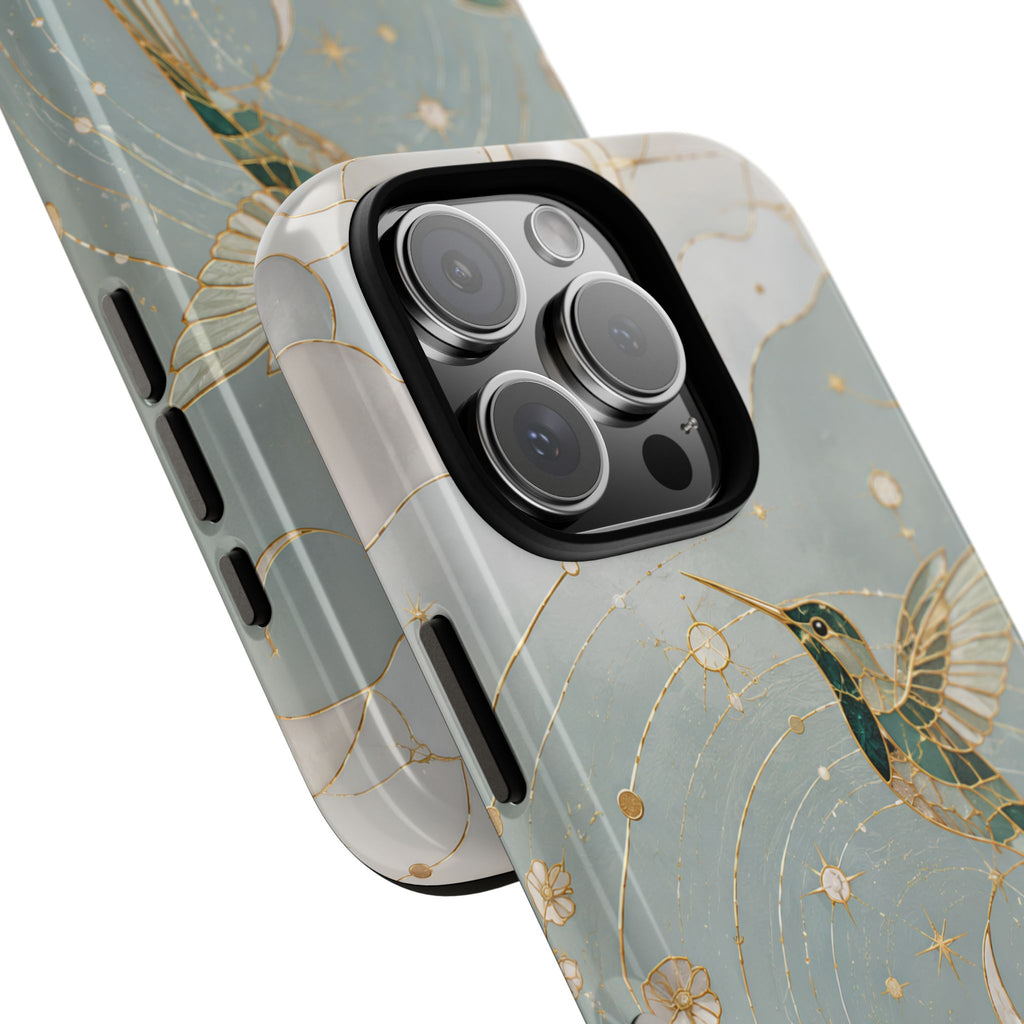 Celestial Hummingbird iPhone Case | Moon & Bird iPhone Case