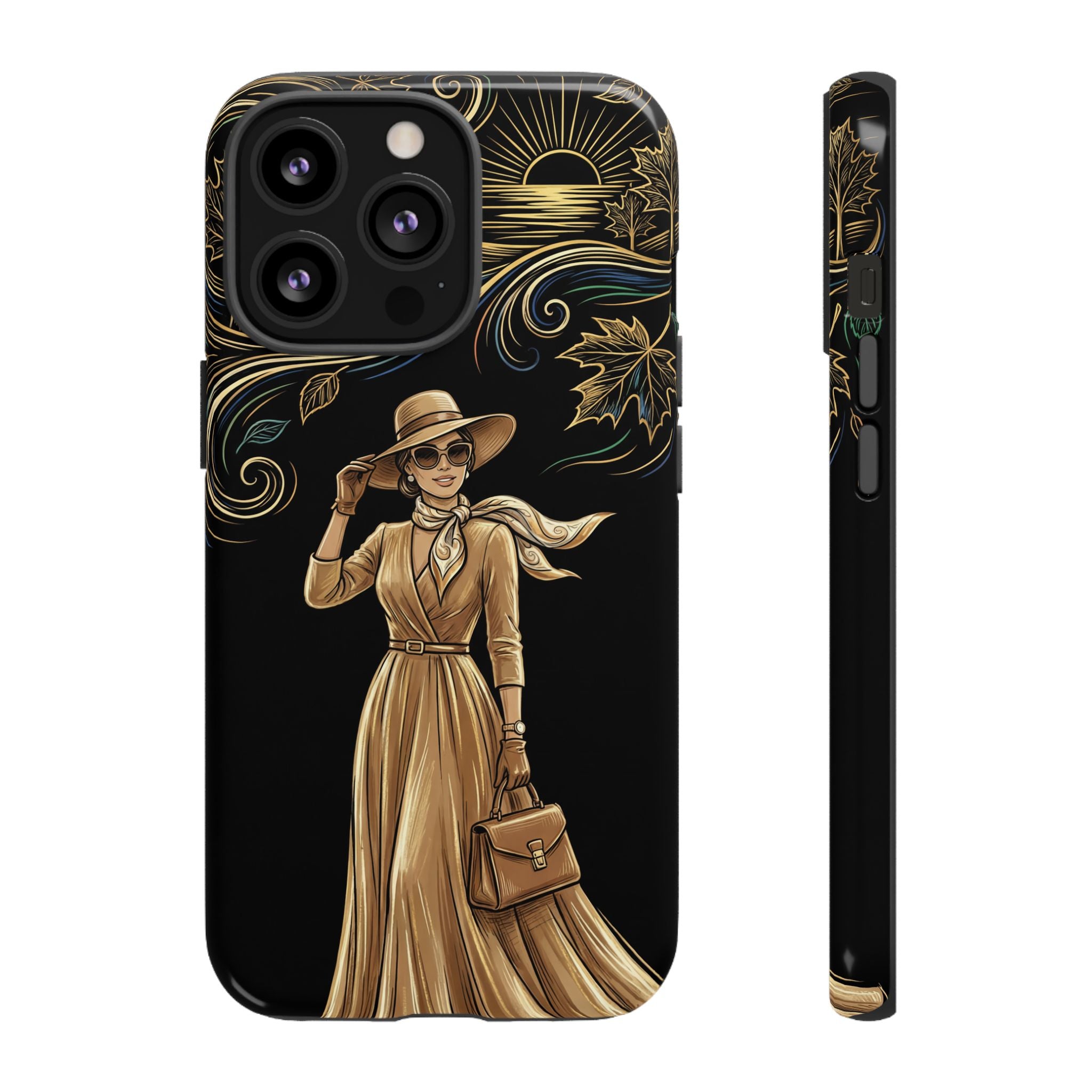 Vintage Autumn Lady iPhone Case