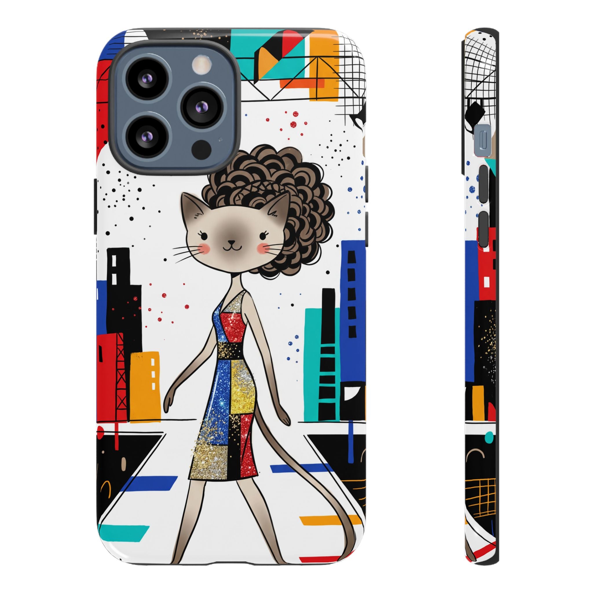Catwalk City iPhone Case | Cute Fashion Cat
