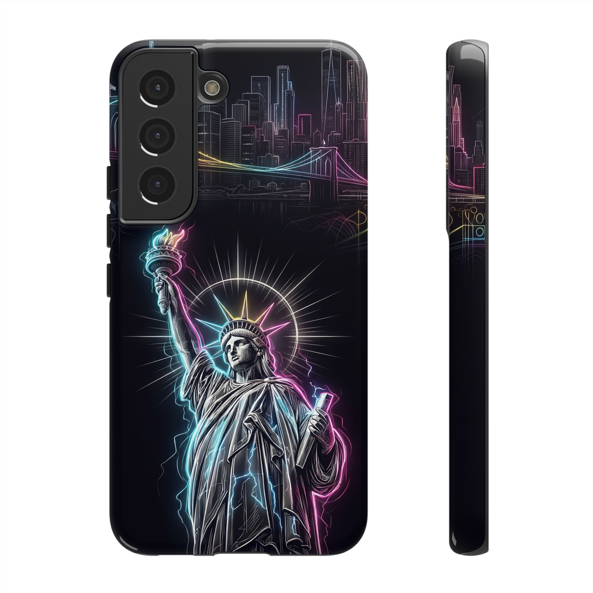 Neon Statue of Liberty Tough Samsung Galaxy Phone Case