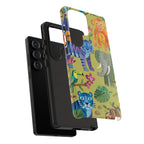 Jungle Animals Tough Samsung Galaxy Phone Case | Colorful Tiger, Elephant & Monkey Protective Cover