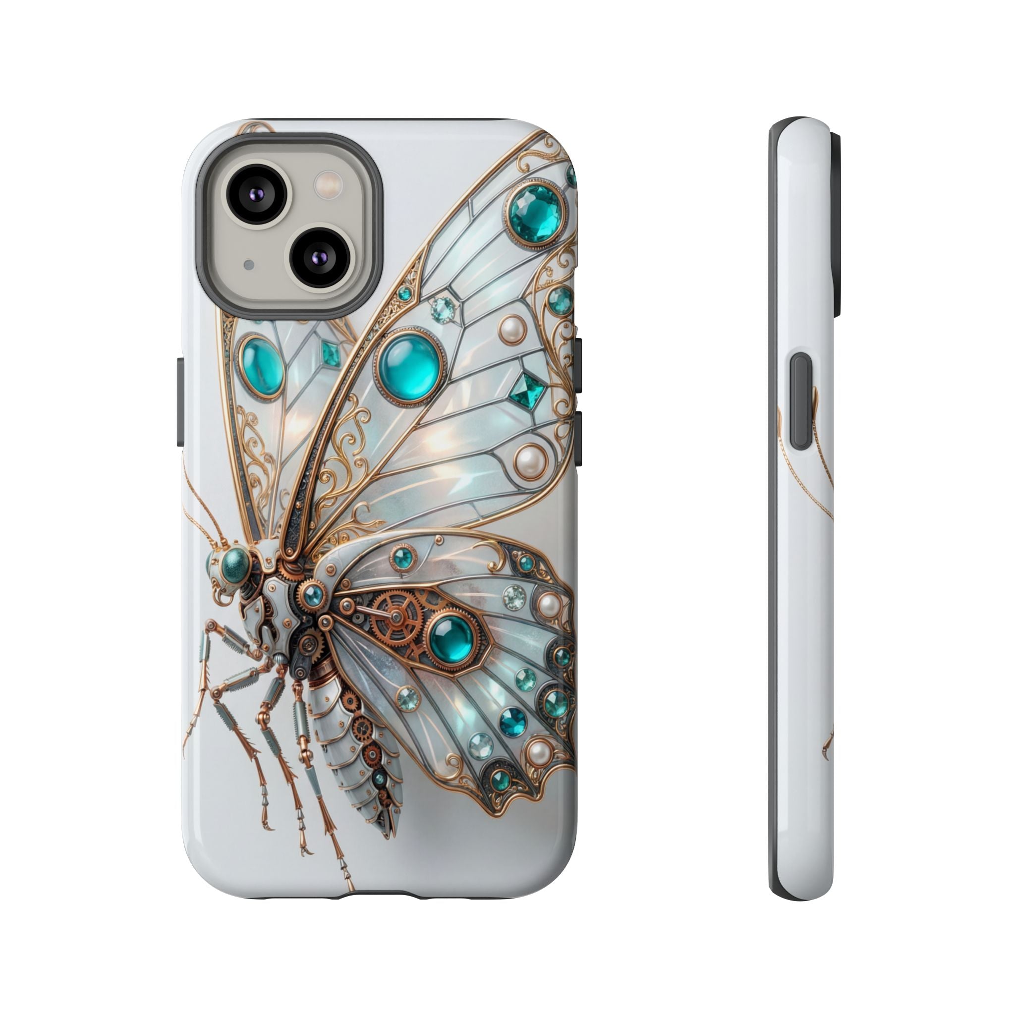 Butterfly Gem Phone Case — Steampunk Teal Jewel iPhone Case