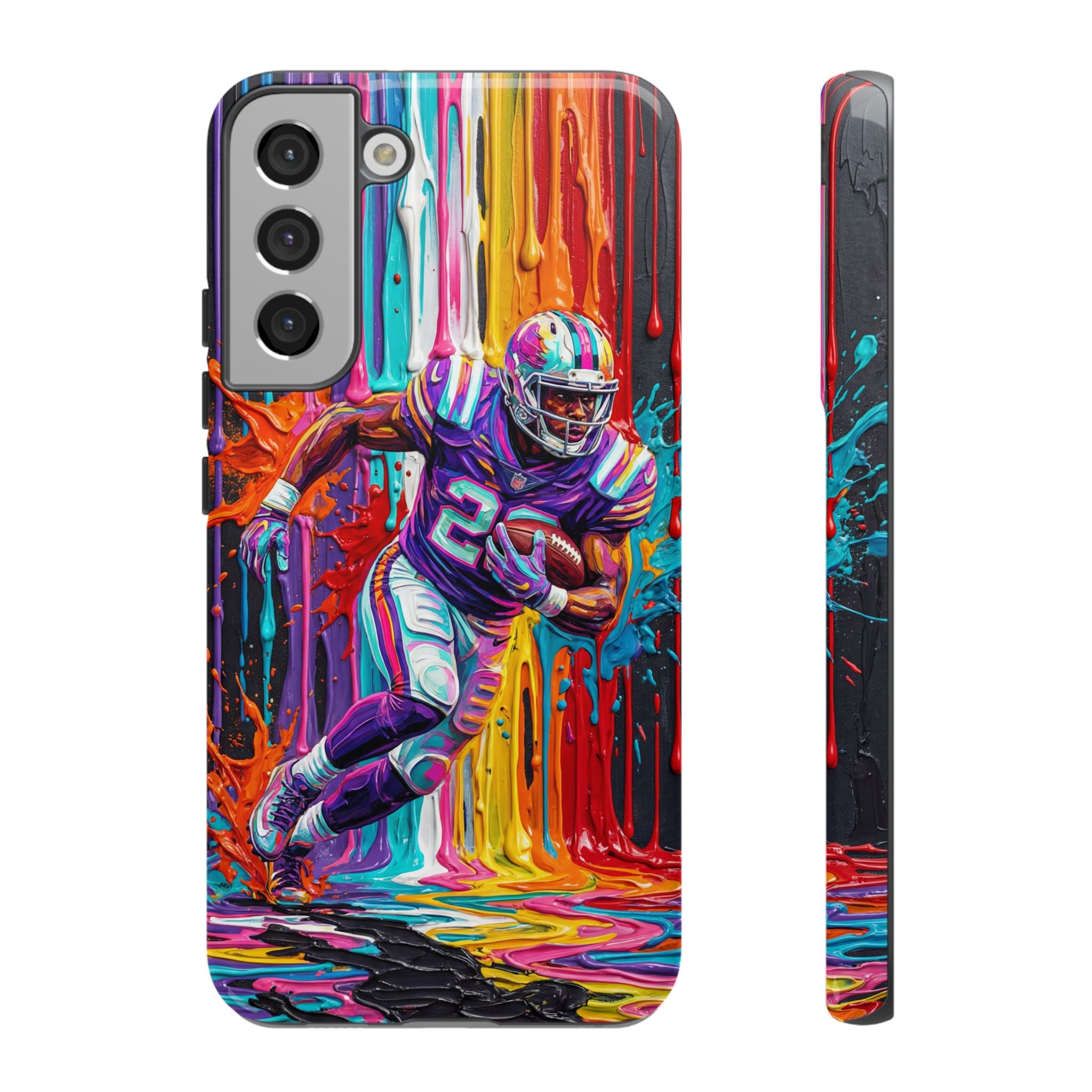 Vibrant American Football Runner Samsung Galaxy Phone Case