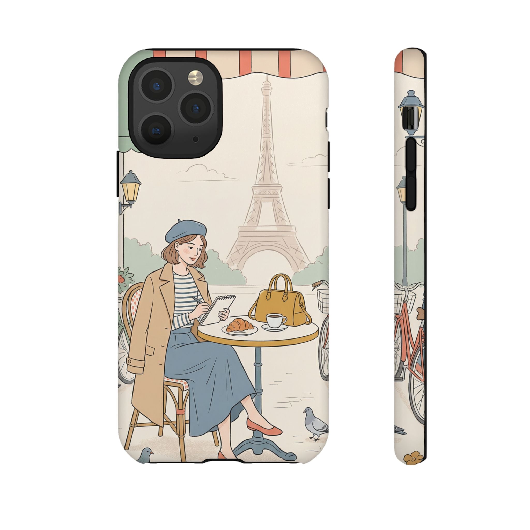 Paris Cafe iPhone Case | Cute Vintage Eiffel Tower Travel