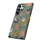 Cute Cat Samsung Galaxy Phone Case | Whimsical Cat Pattern Cover