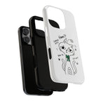 Curious Kitty Phone Case — Cute Cat Illustration with 'Hmm??' Text