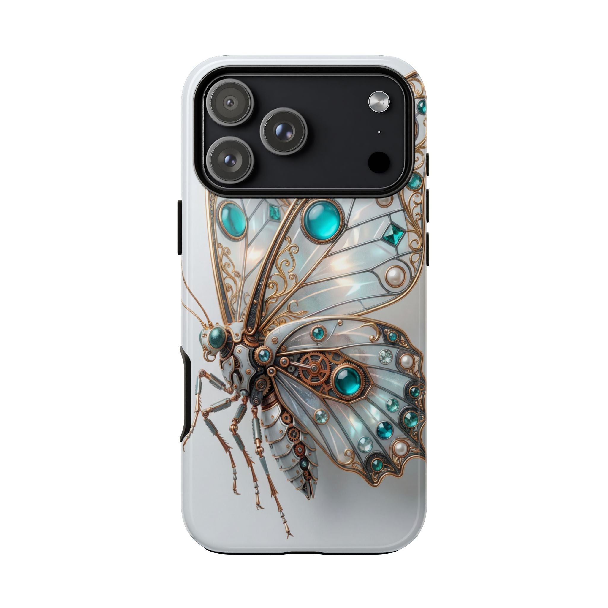 Butterfly Gem Phone Case — Steampunk Teal Jewel iPhone Case