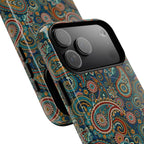 Custodia per iPhone Batik Teal Paisley Tough MagSage