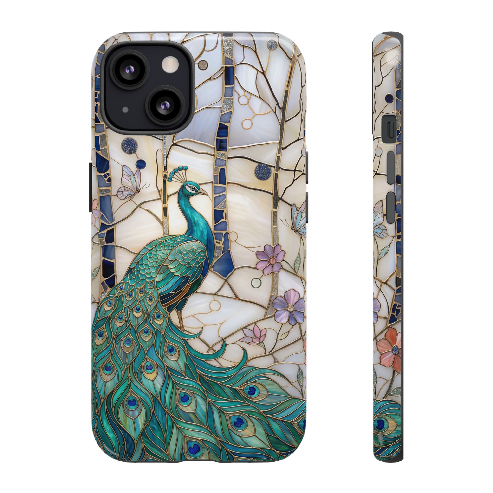 Peacock Stained Glass iPhone Case