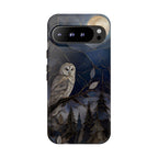 Owl Moon Google Pixel Phone Case | Woodland Forest Night Art