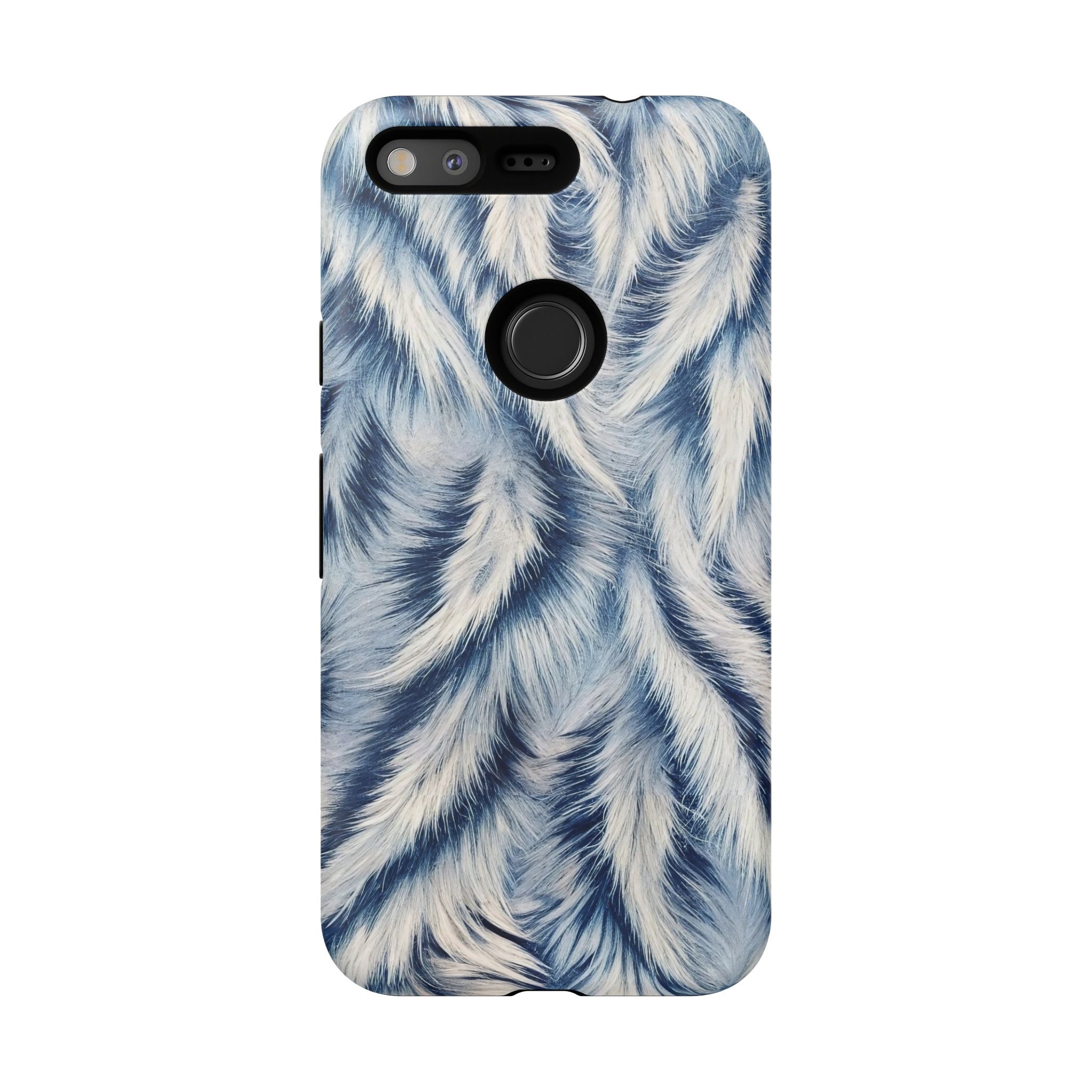 Blue Faux Fur Texture Protective Tough Google Pixel Case