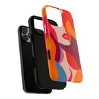 Retro Pop Art Woman iPhone Case | Bold Colourful Abstract Portrait