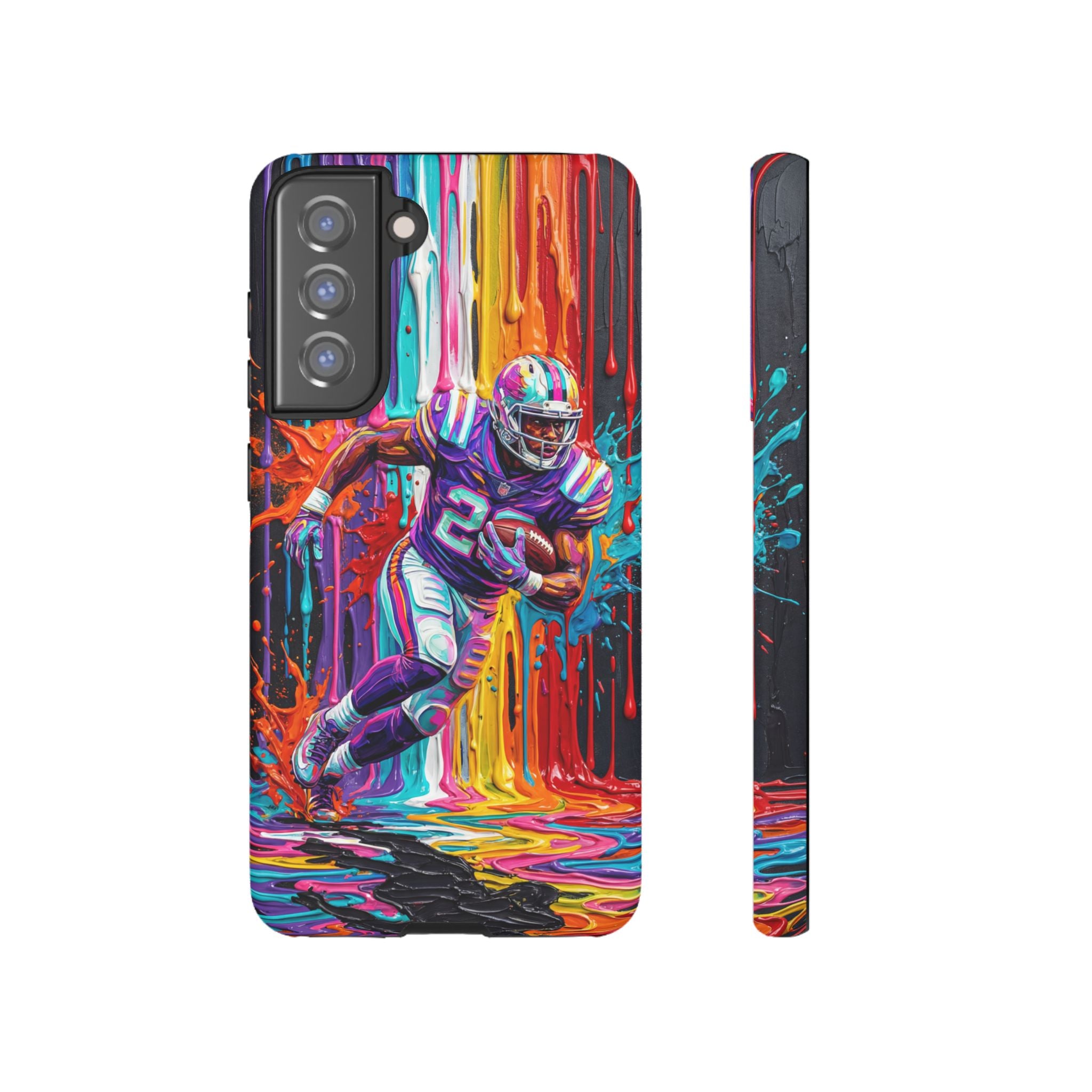 Vibrant American Football Runner Samsung Galaxy Phone Case