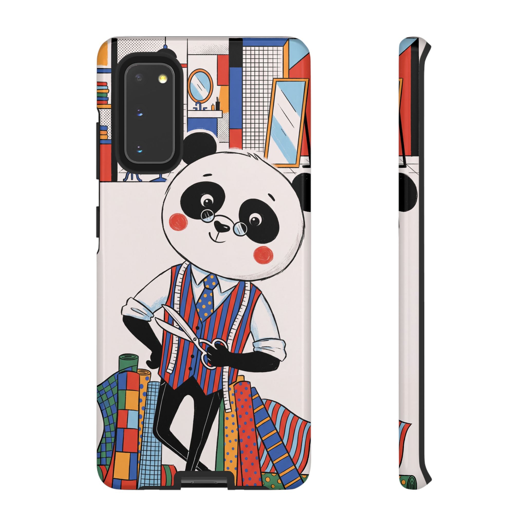 Panda Tailor Samsung Galaxy Phone Case | Cute Seamstress Cartoon
