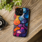 Abstract Colourful Drop iPhone Case — Vibrant Stained-Glass
