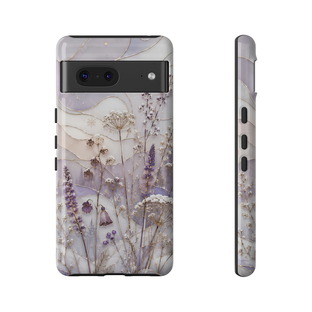 Stained Glass Wildflower Google Pixel Phone Case | Floral Meadow Phone Case