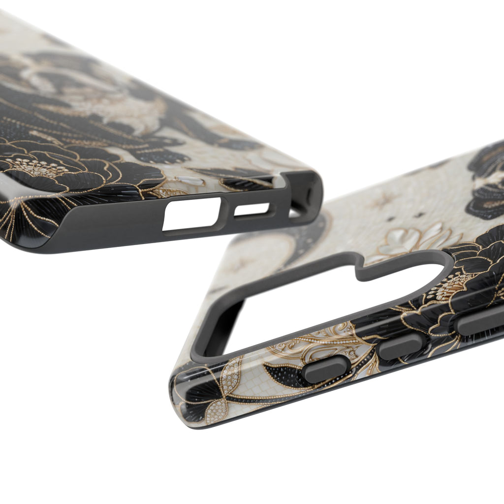 Bulldog Floral Samsung Galaxy Phone Case — Moon & Peony Protective Case