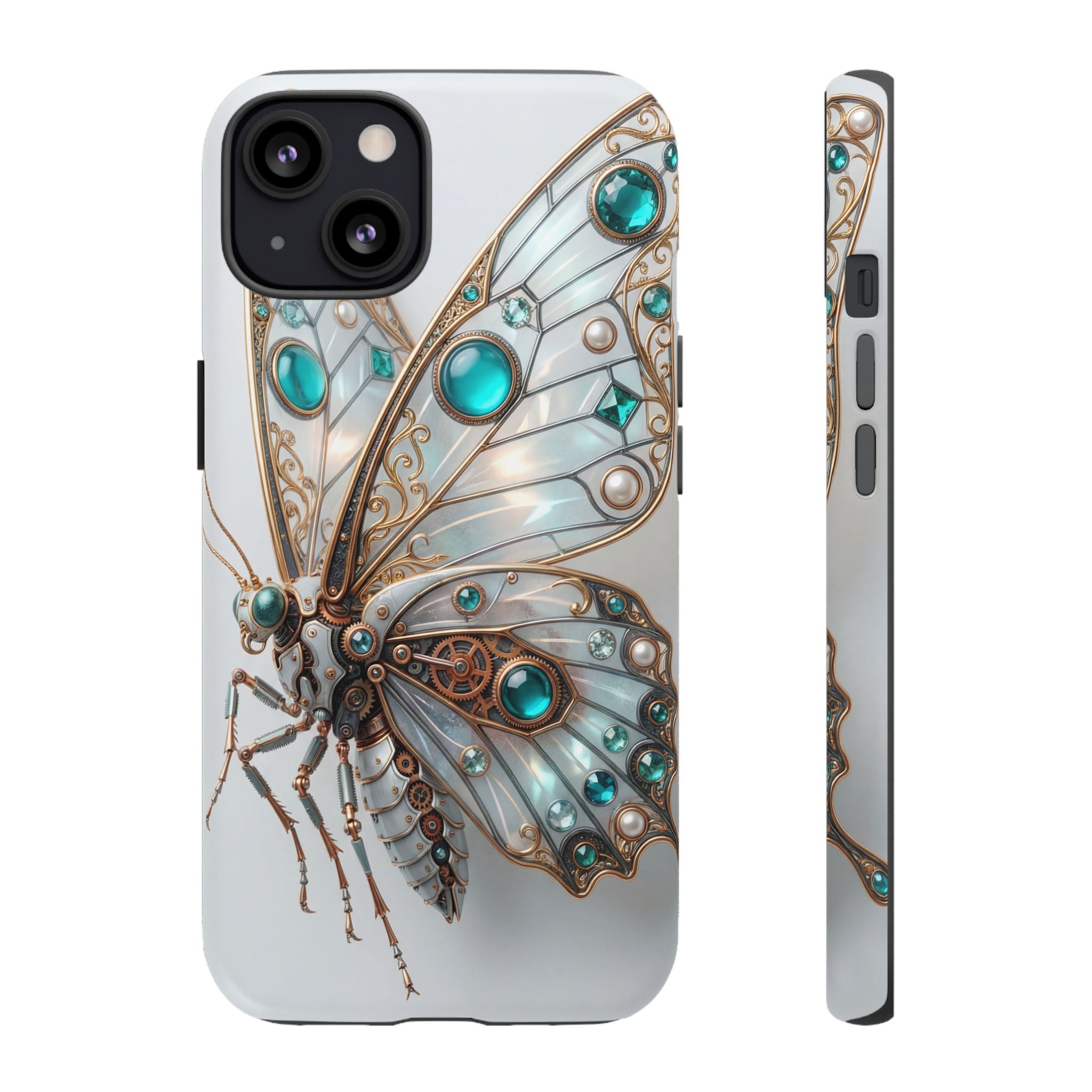 Butterfly Gem Phone Case — Steampunk Teal Jewel iPhone Case