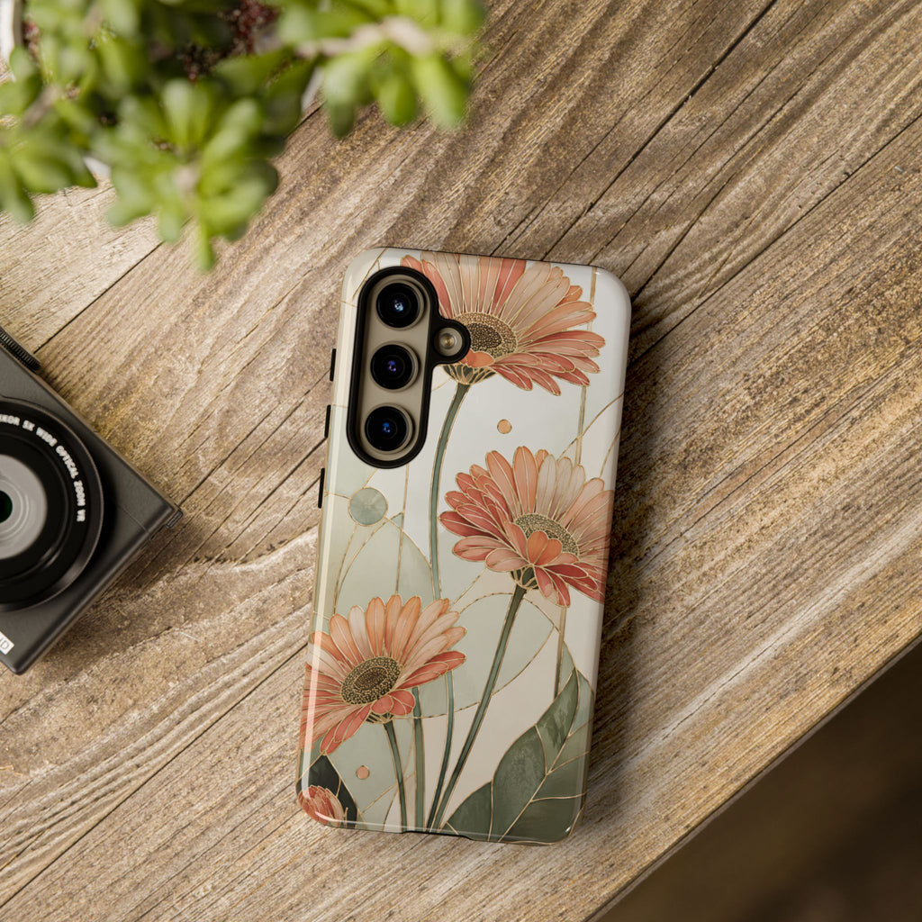 Gerbera Daisy iPhone Case | Stained Glass Floral iPhone Case