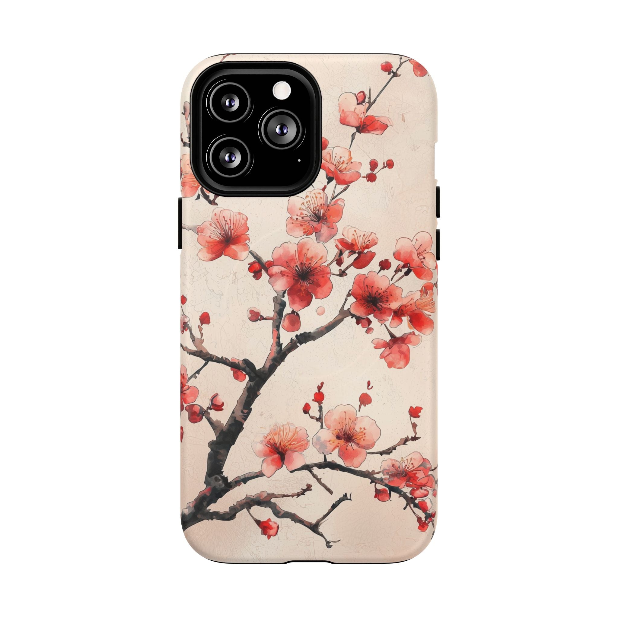 Cherry Blossom MagSafe iPhone Case | Floral Pink Blossom Branch Design