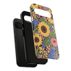 Sunflower & Wildflower Pattern Tough Google Pixel Phone Case