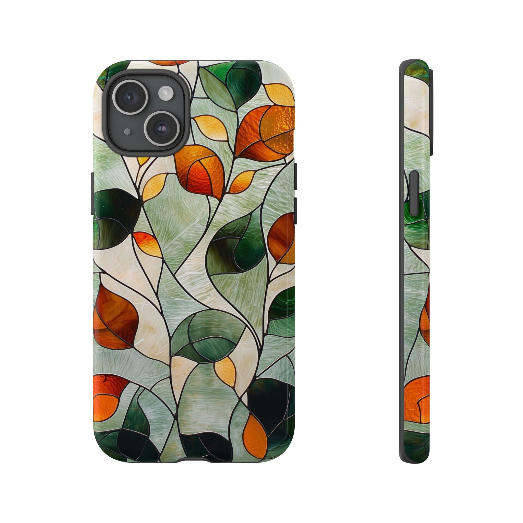 Autumn Stained Glass Leaf iPhone Case