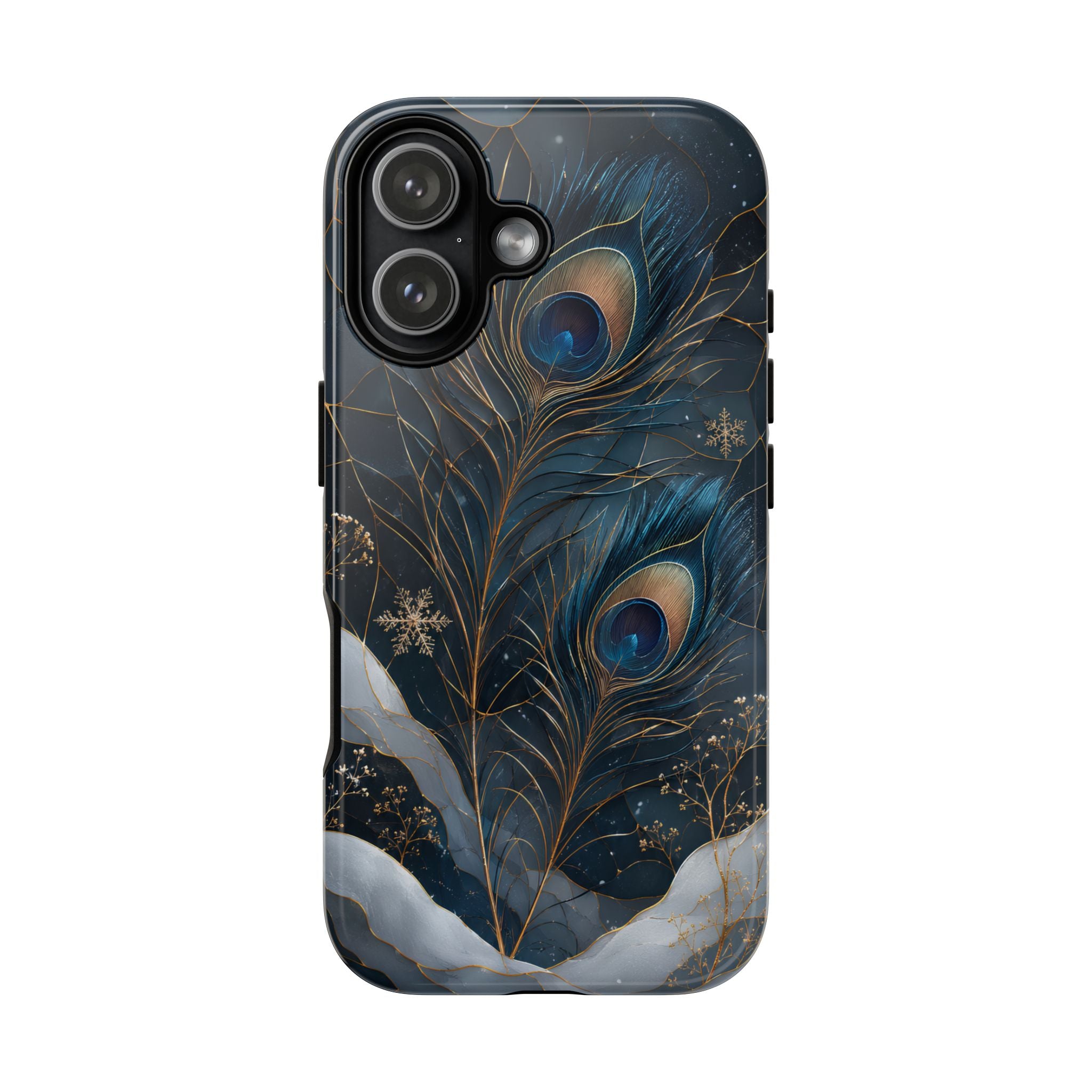 Peacock Feather iPhone Case | Blue Gold iPhone Case