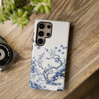 Vintage Blue White Porcelain Samsung Galaxy Phone Case | Chinoiserie Floral Tough Cover