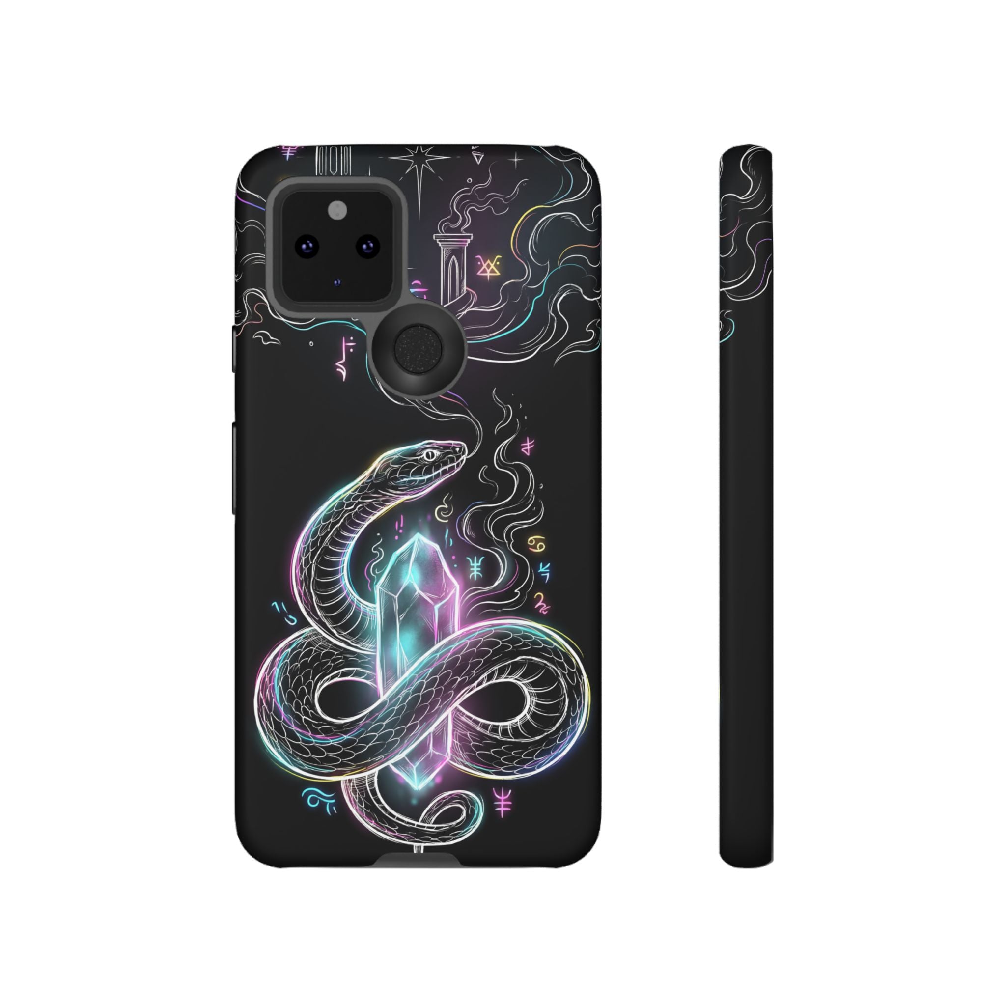 Neon Occult Mystic Snake Crystal Google Pixel Phone Case