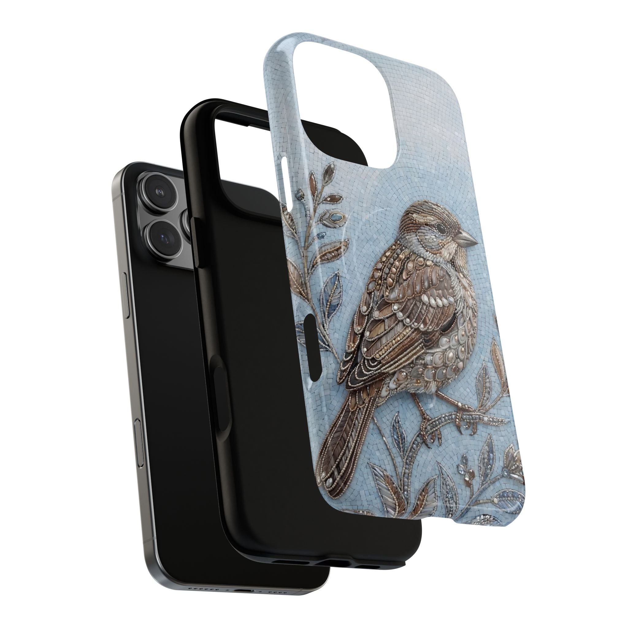 Bird Illustration MagSafe iPhone Case — Sparrow Art Tough Phone Cover