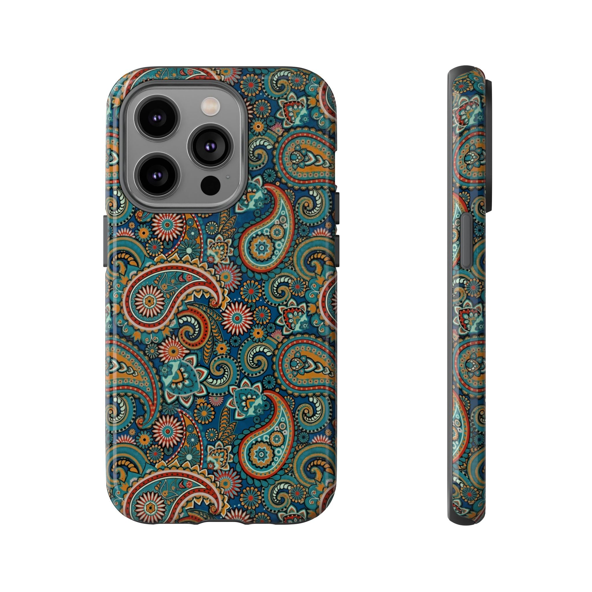 Batik Vibrant Paisley Protective Tough iPhone Case