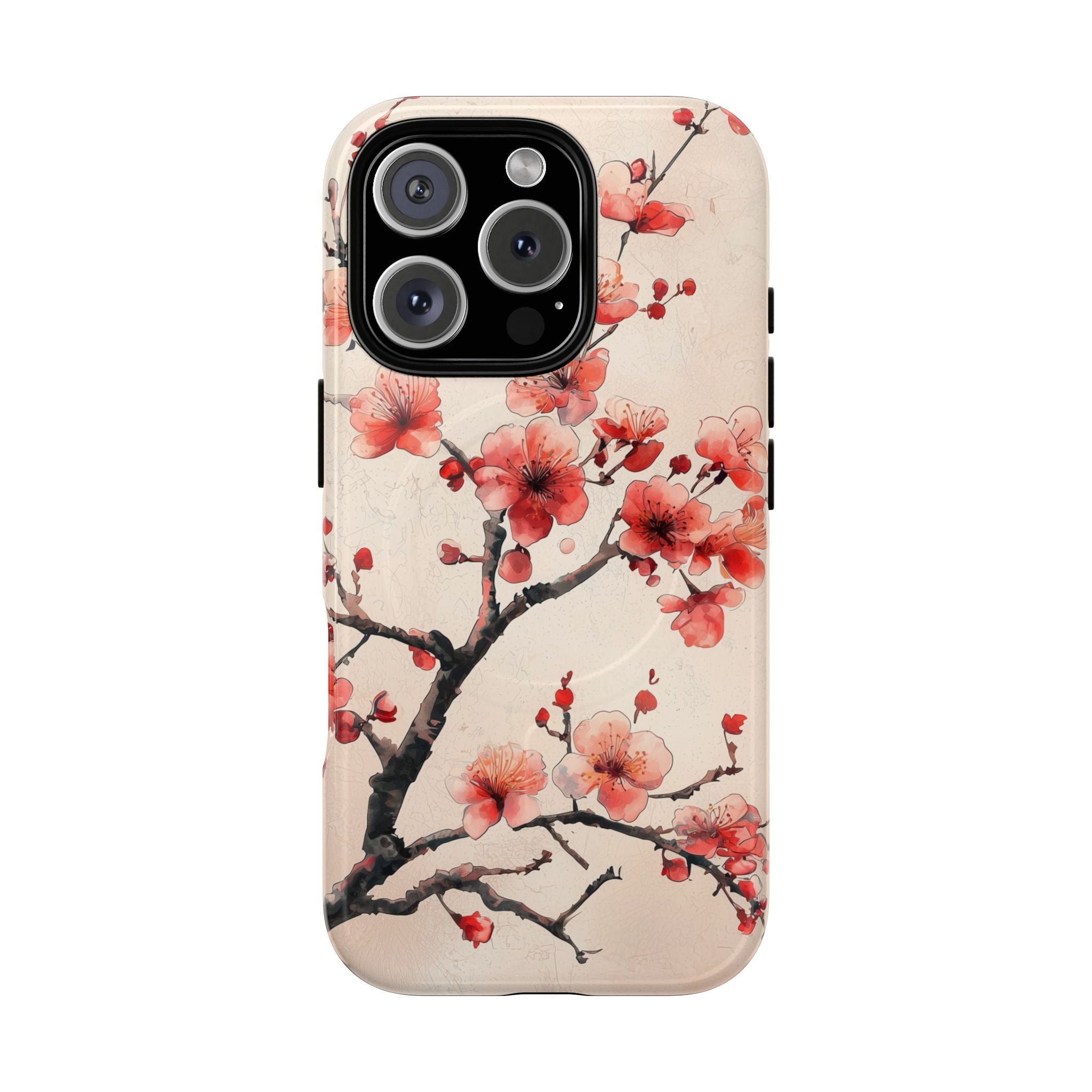 Cherry Blossom MagSafe iPhone Case | Floral Pink Blossom Branch Design
