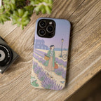 Lavender Field iPhone Case | Vintage Travel Illustration Protective Case