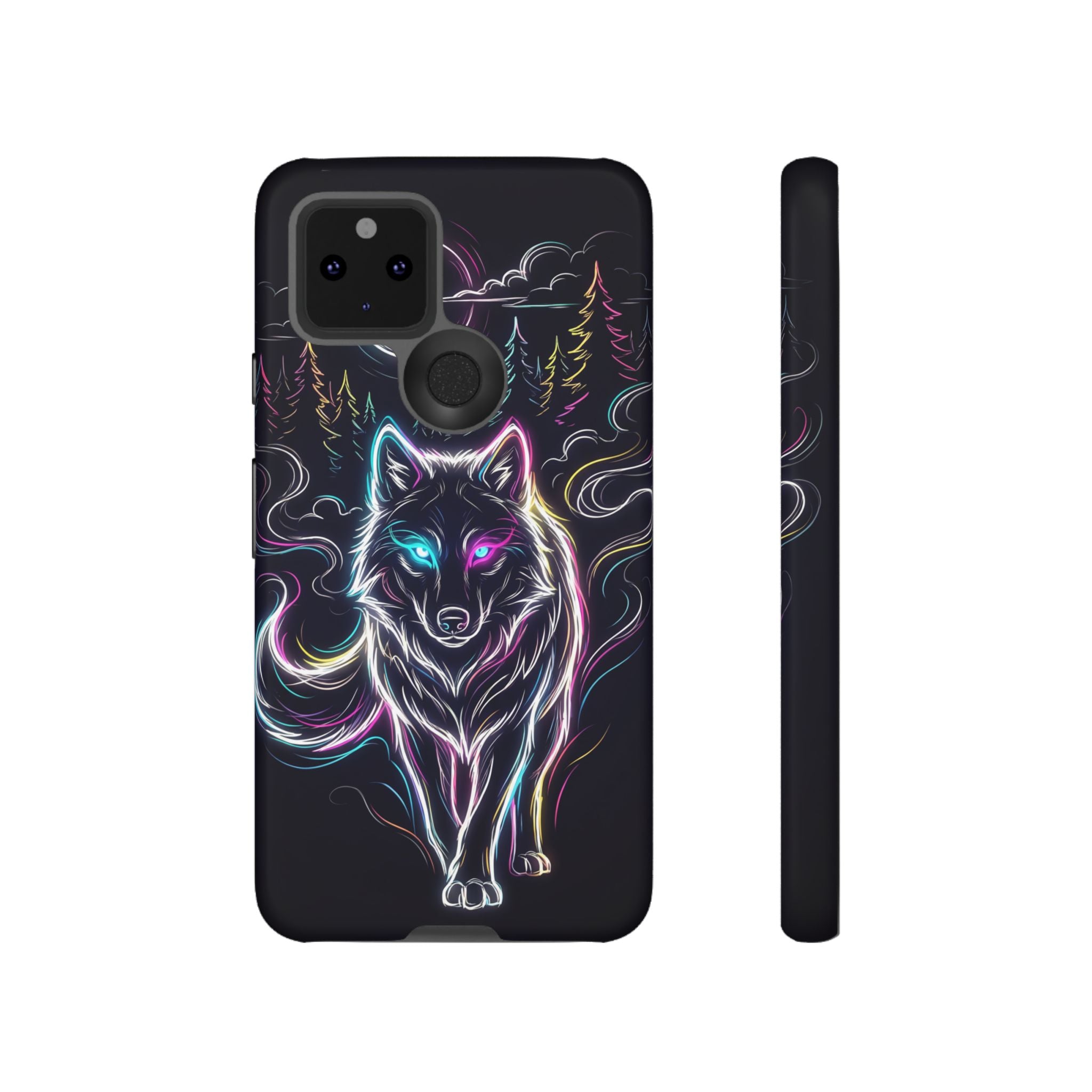 Neon Wolf Google Pixel Phone Case | Mystic Glow Protective Tough Case
