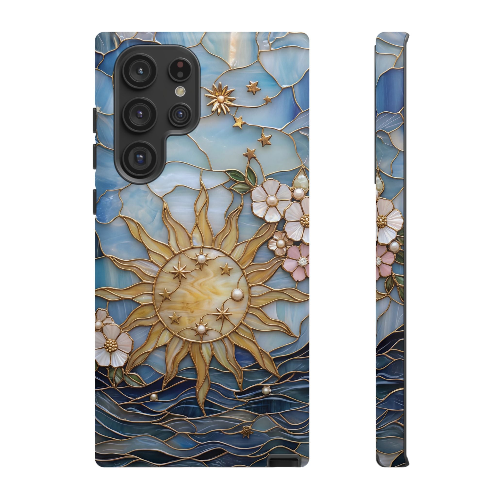 Stained Glass Floral Sun & Sea Tough Samsung Galaxy Case