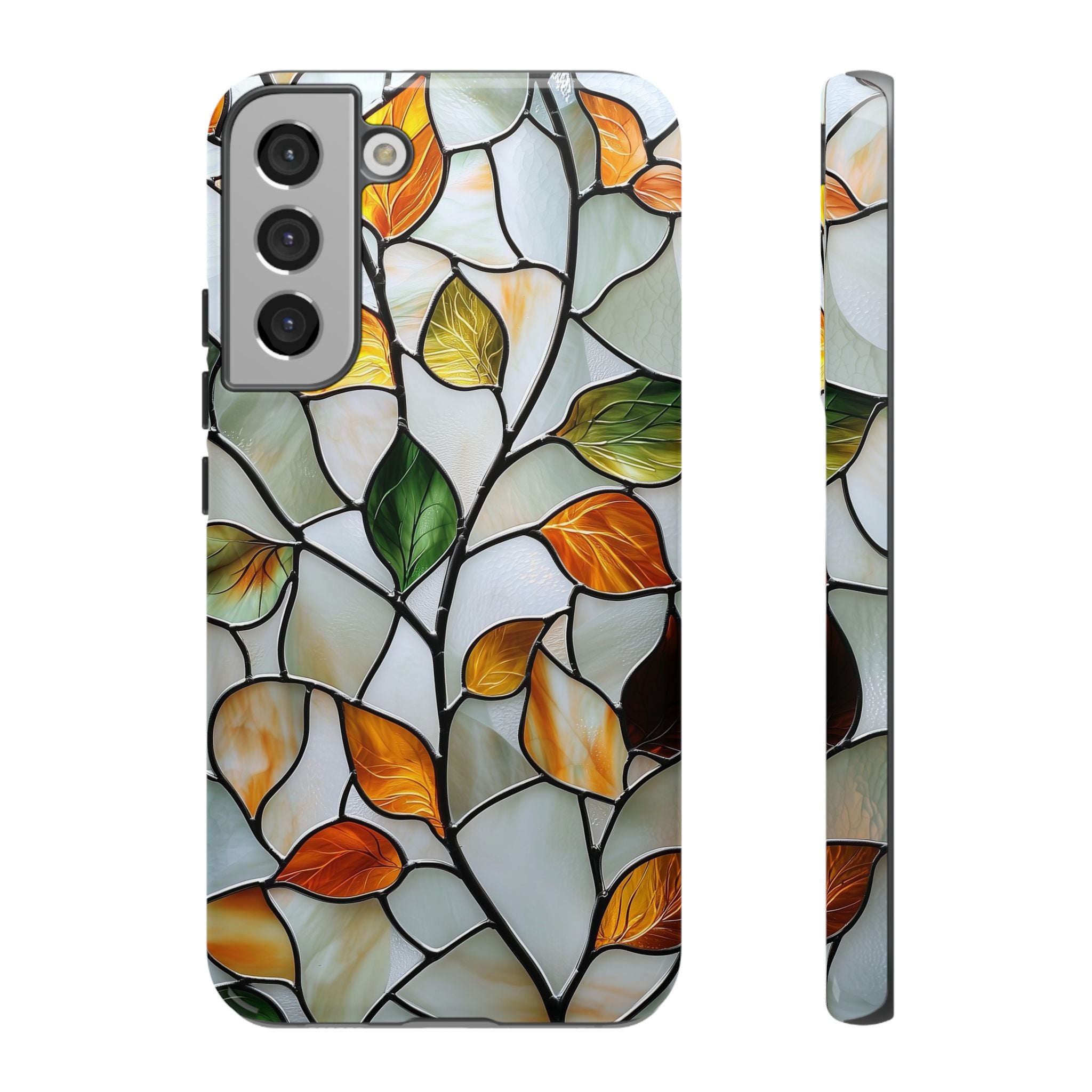 Stained Glass Autumn Leaves Mosaic Samsung Galaxy S Case
