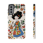 Whimsical Chef Kitchen Illustration Samsung Galaxy Phone Case