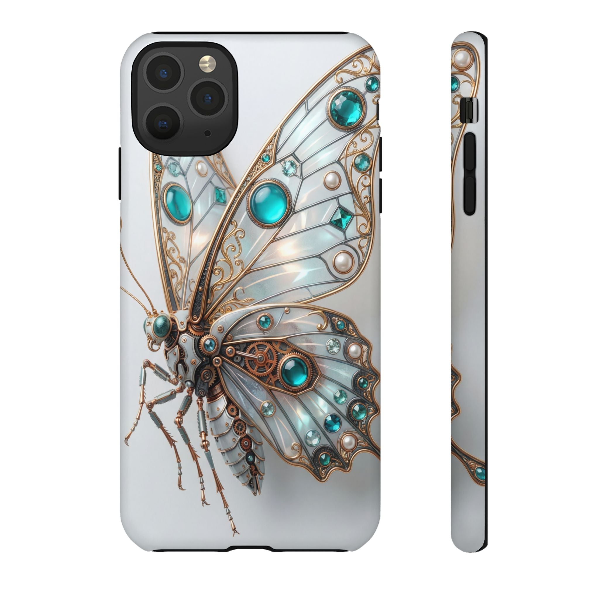 Butterfly Gem Phone Case — Steampunk Teal Jewel iPhone Case