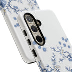 Vintage Blue White Porcelain Samsung Galaxy Phone Case | Chinoiserie Floral Tough Cover