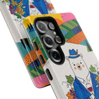 Dapper Polar Bear Wine Lover Illustrated Protective Samsung Galaxy Phone Case