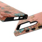 Custodia protettiva per Samsung Galaxy Floreale Ape Resistente | Cover protettiva vintage con giardino rosa