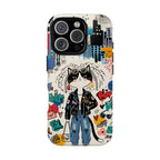 Punk City Cat Graffiti Design MagSafe iPhone Case