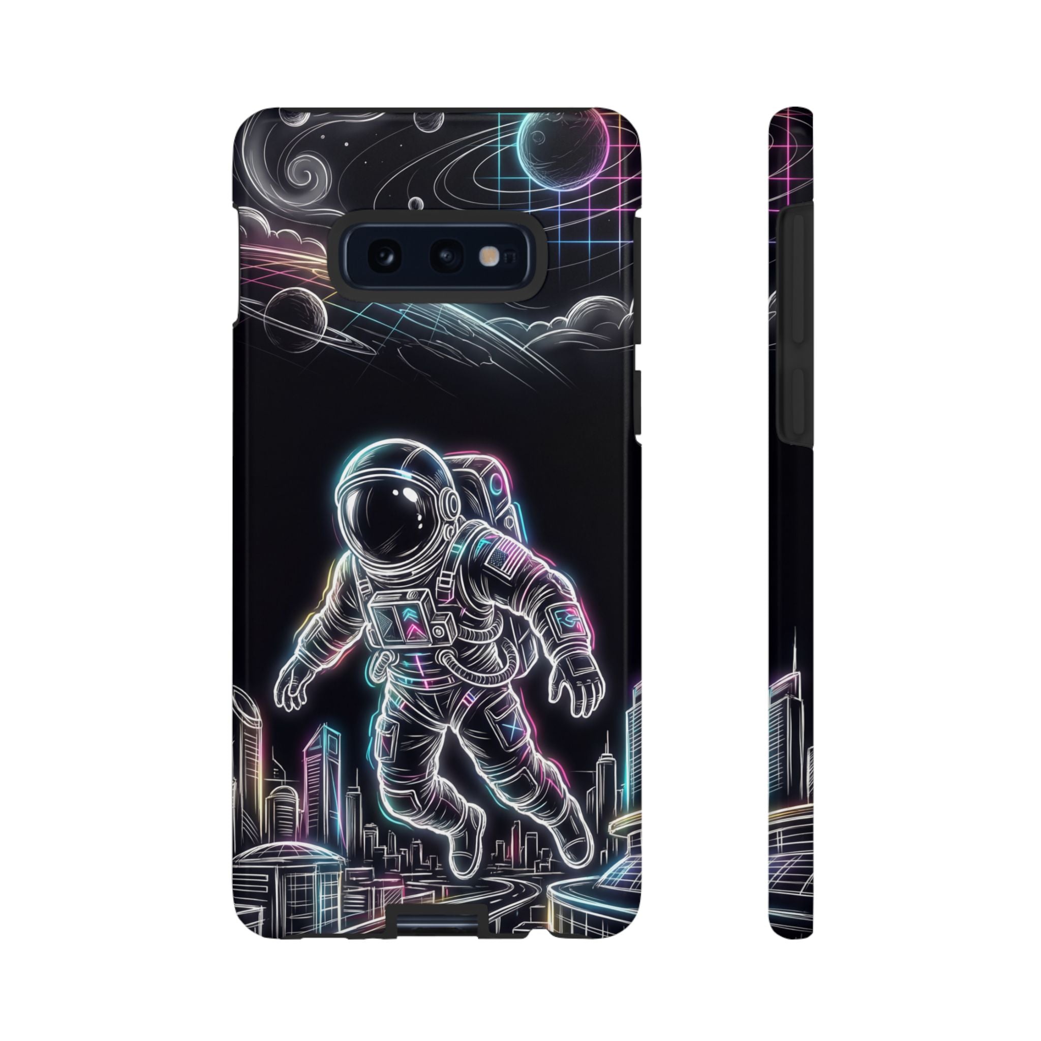 Space Explorer Astronaut Neon Samsung Galaxy Phone Case