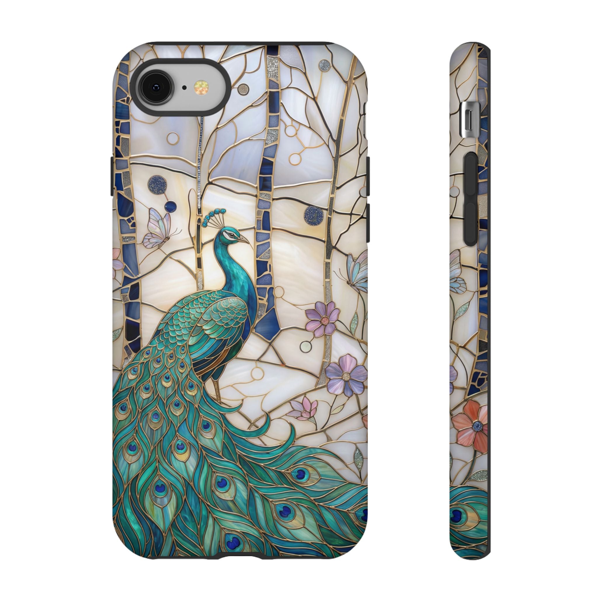 Peacock Stained Glass iPhone Case