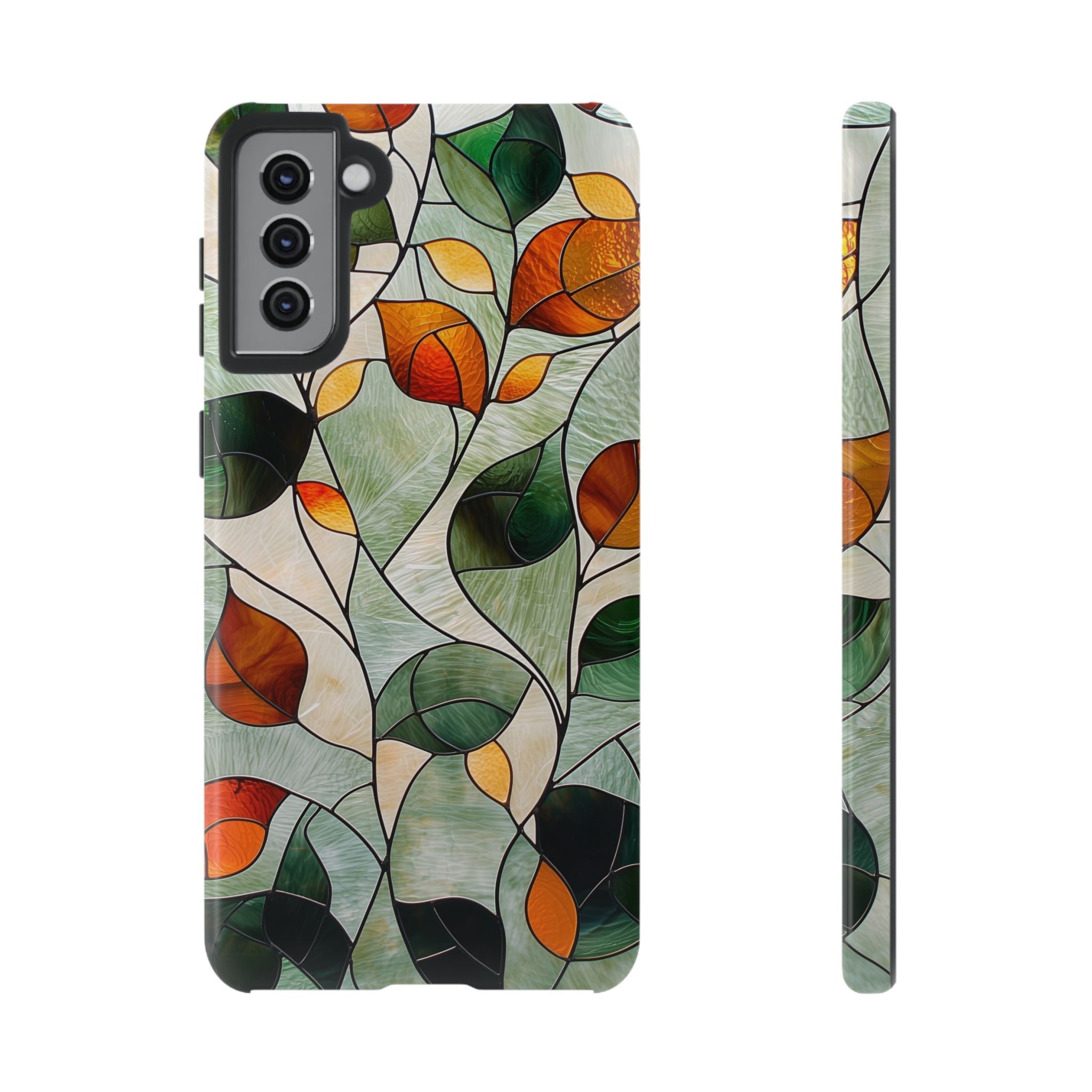 Autumn Stained Glass Leaf Samsung Galaxy Case