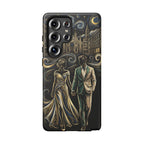 Romantic Night Walk Samsung Galaxy Phone Case | Elegant Couple Art
