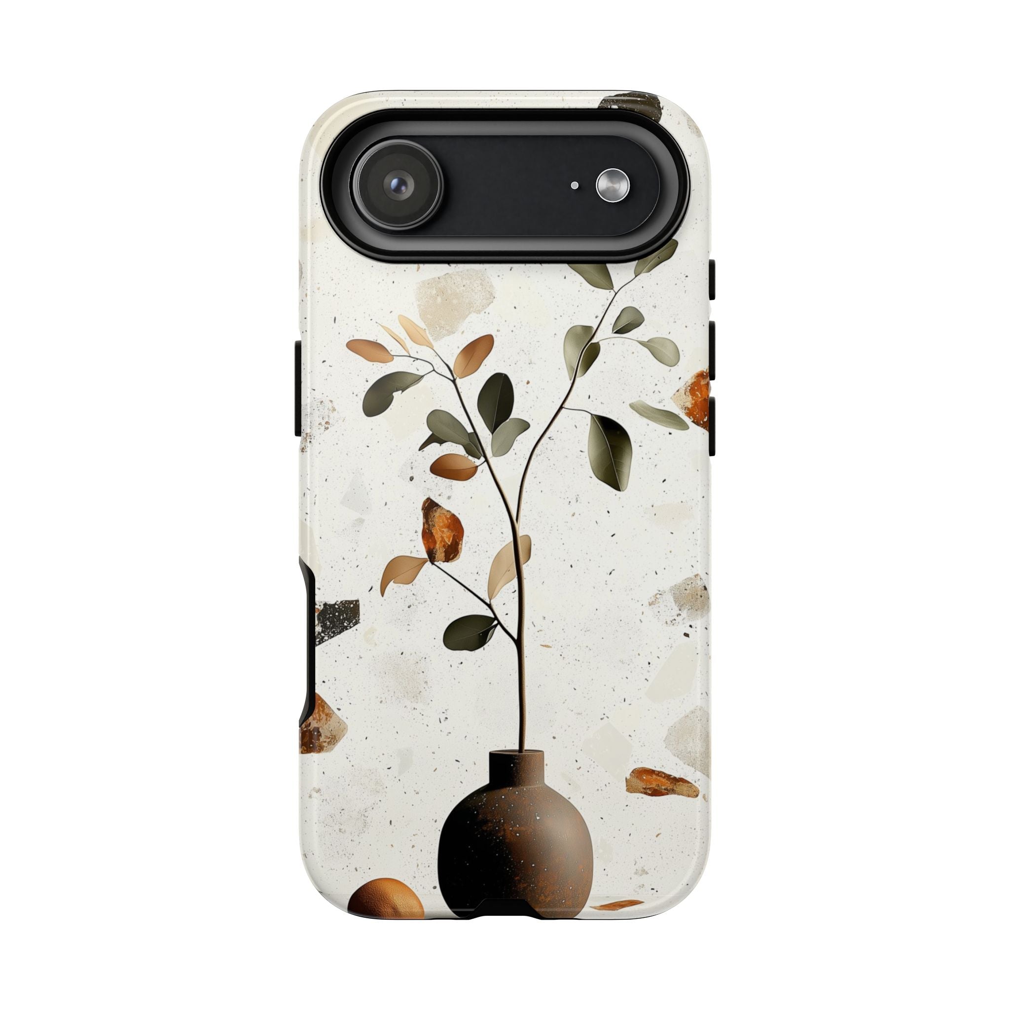 Floral Terrazzo iPhone Case | Minimal Vase Botanical