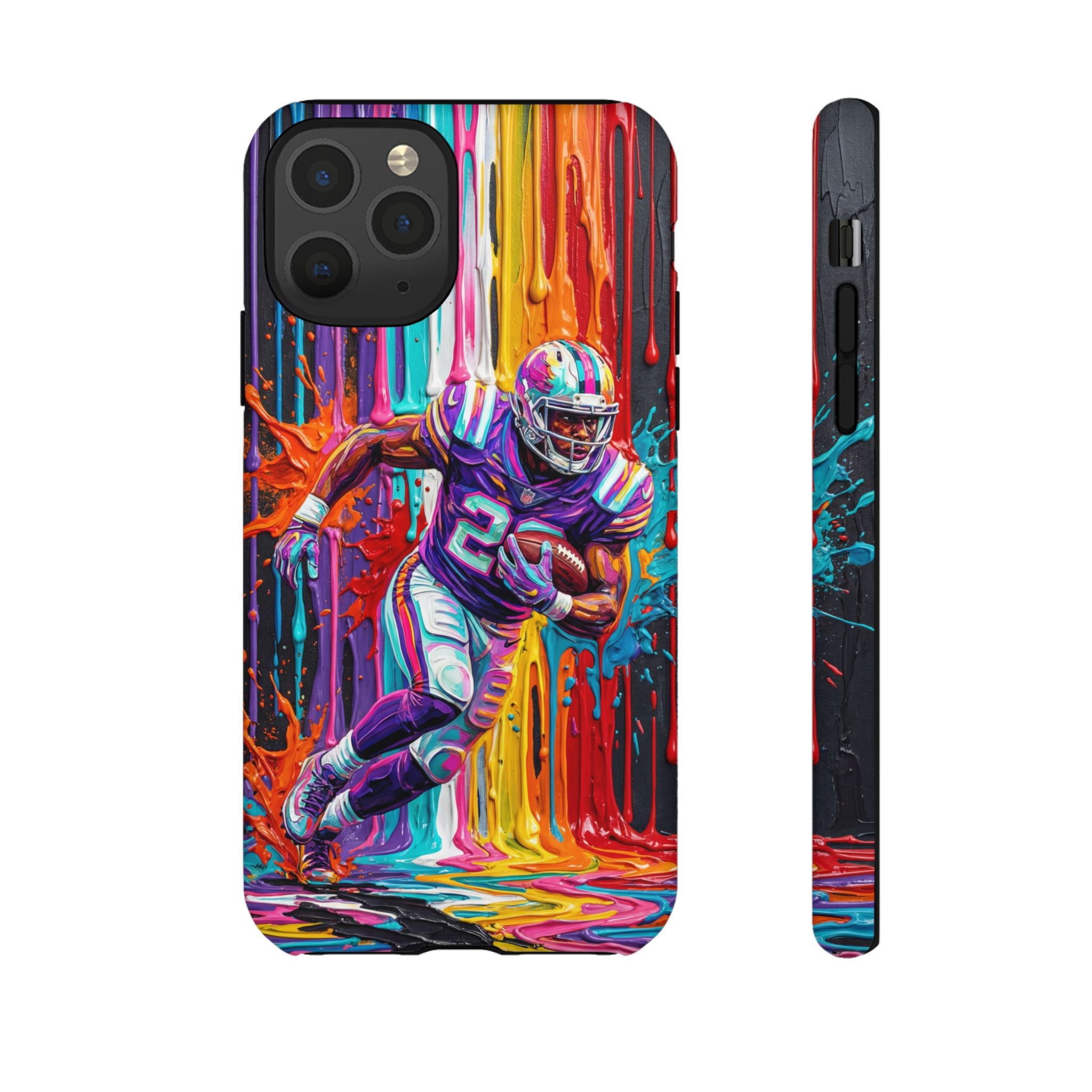 Vibrant American Football Runner iPhone Case