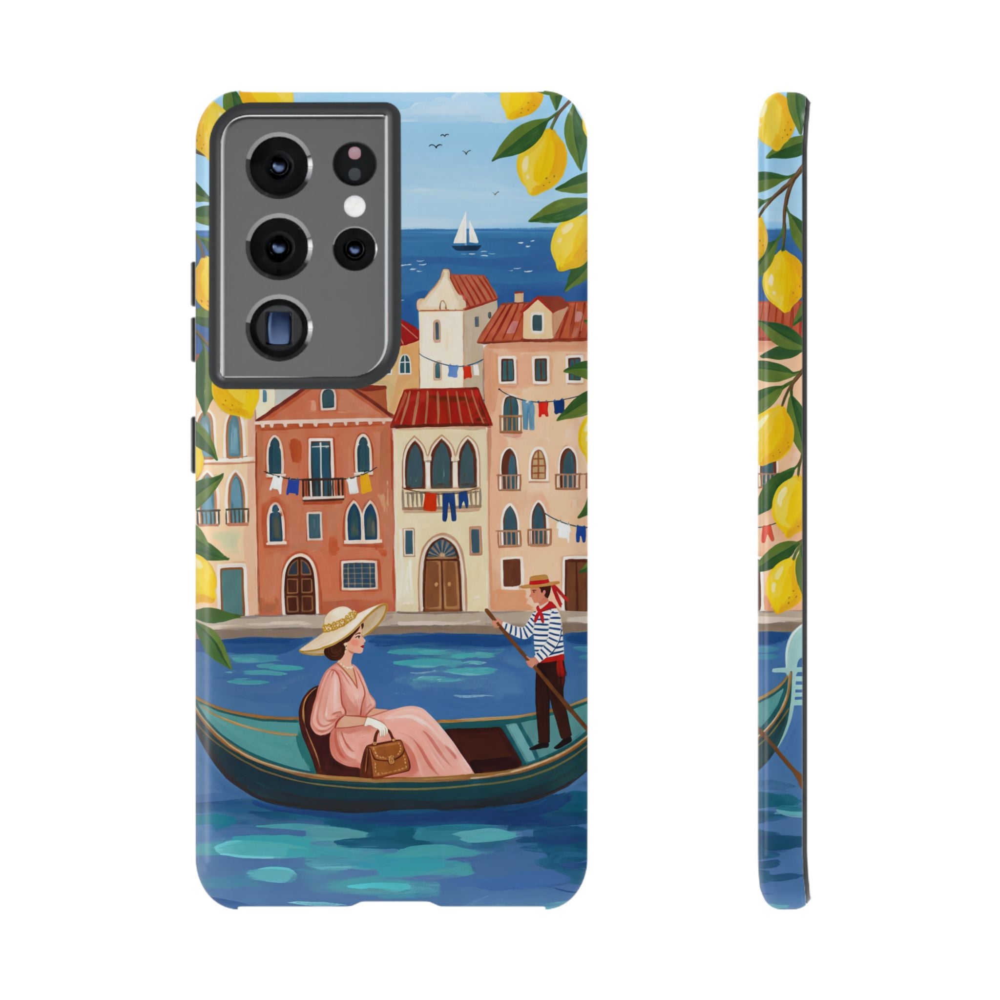Venetian Gondola Samsung Galaxy Phone Case | Lemon Coast Waterfront Travel