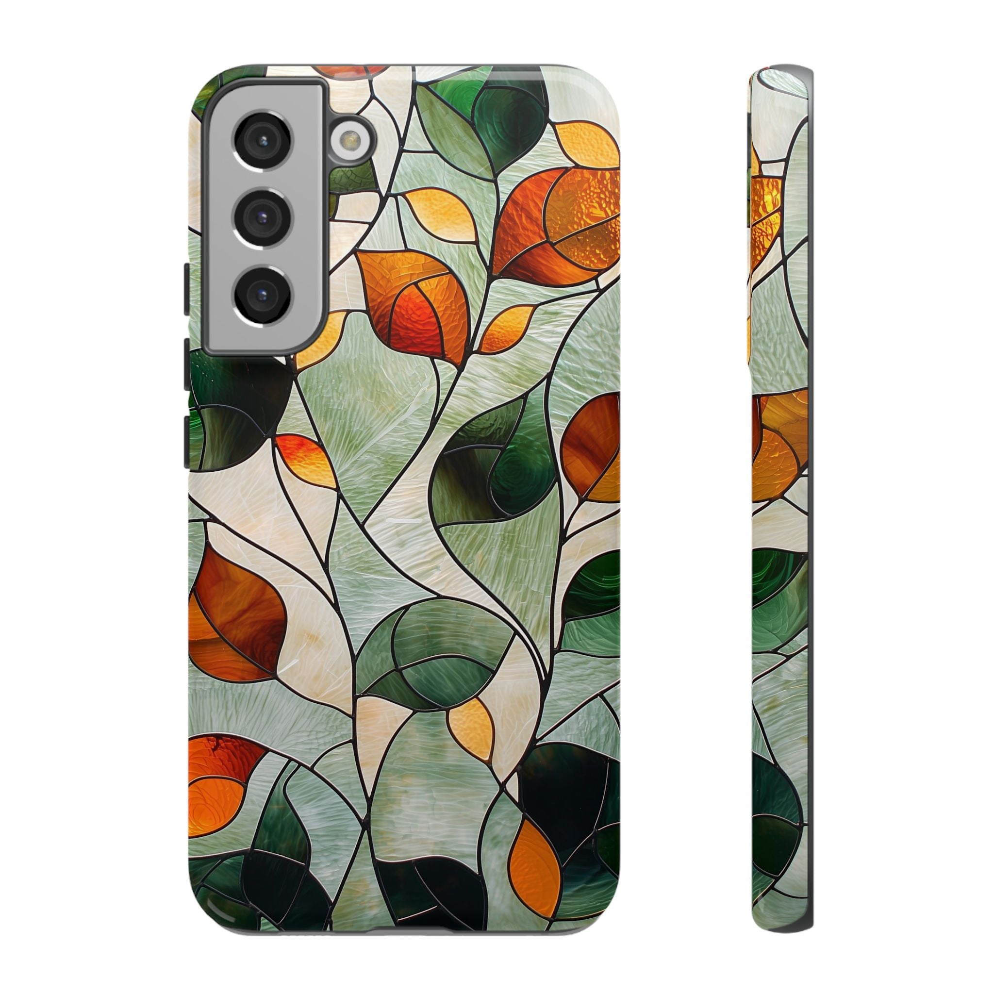 Autumn Stained Glass Leaf Samsung Galaxy Case